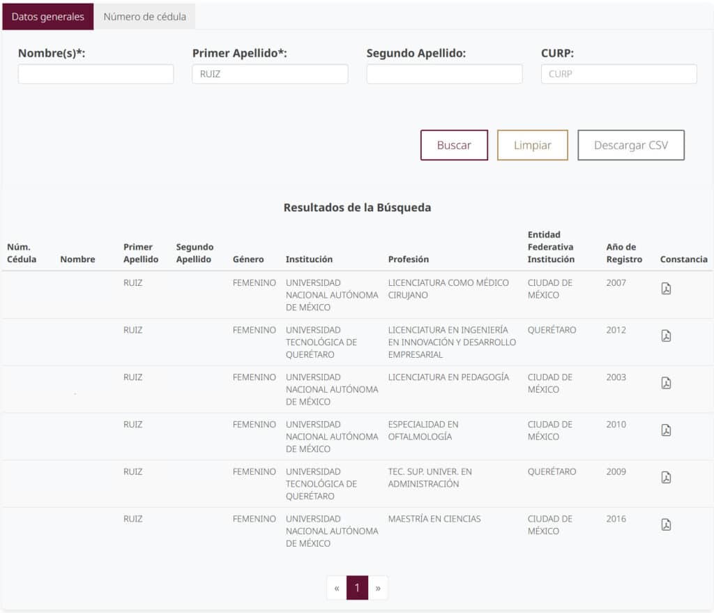 Ejemplo 1 de registros para deducción de gastos médicos